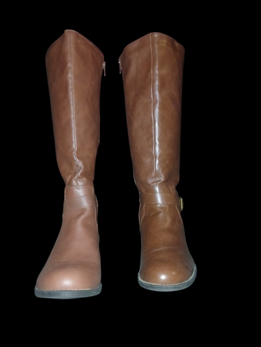 Women’s Tall Brown faux Leather Riding Boots